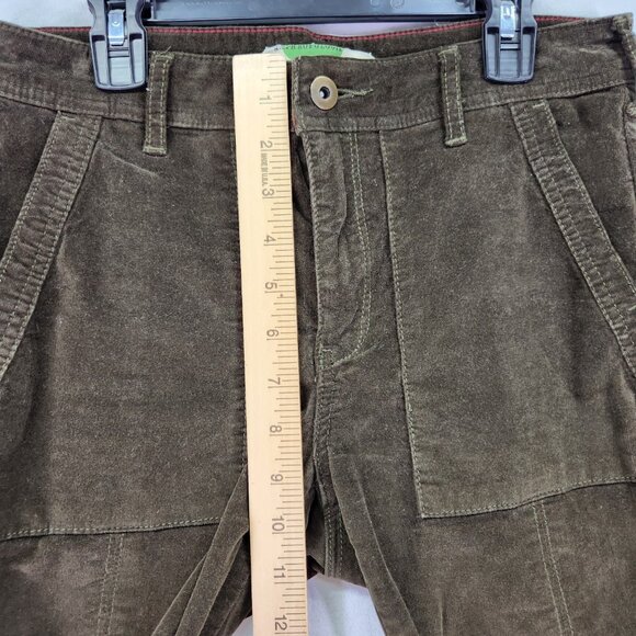 Anthropologie Micro Corduroy Pants Size 27 High Rise Skinny Pockets Green - Picture 6 of 14